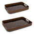 RITUALI DOMESTICI Galateo set 2 dienbladen rechthoekig - peacock