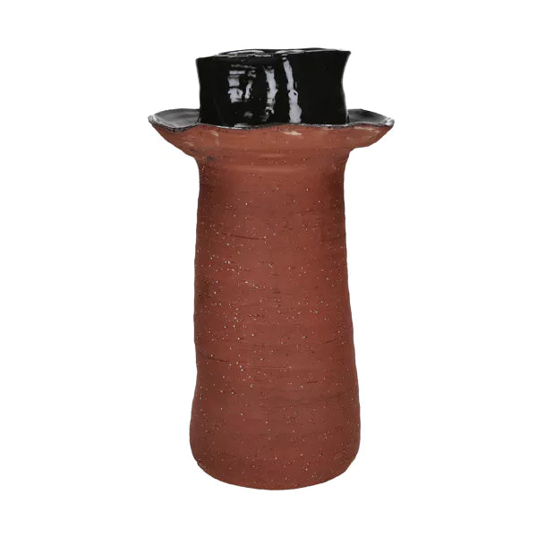 POMAX Batu vaas terracotta - dia 20x H 36,5cm - bruin