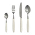 POMAX Cezanne bestek 16dlg - roestvrij staal / porcelain - gebroken wit