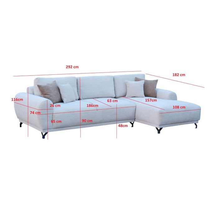 ZEN Salon 3zit + OT hoek rechts - raven 24