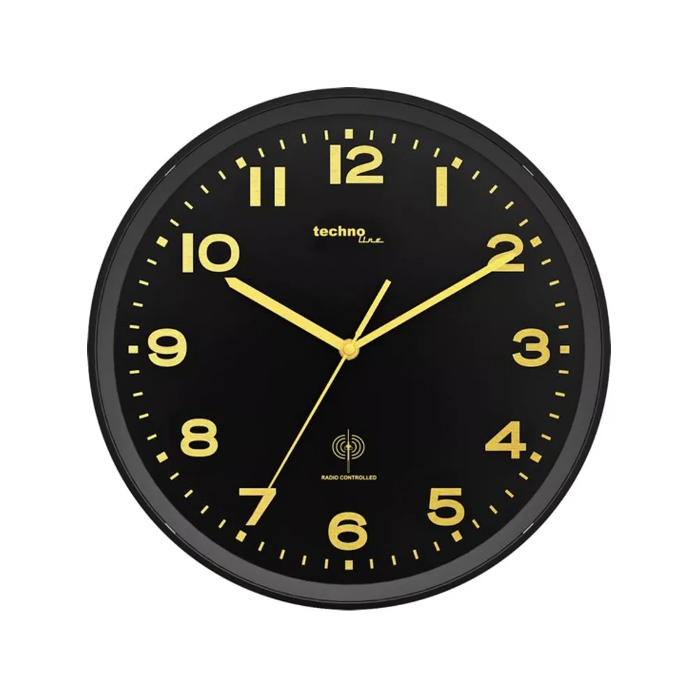TECHNOLINE Wandklok zwart & goud - 30 cm - WT8500