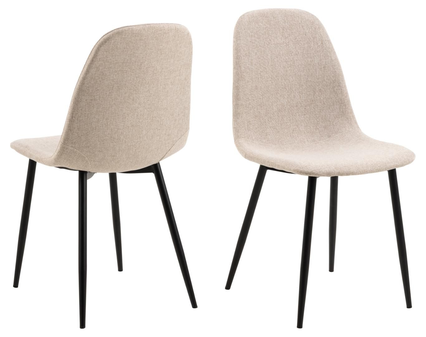 CELIA 4 stoelen - l. beige Nesia 5 base