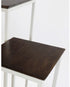 Martinique set 2 plantentafels - 42x42x110cm/ 32x32x90cm - frame metaal beige/ mangohout brown