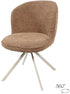 Kate eetkamer stoel met draaipoot 360 - offwhite poot/ autumn