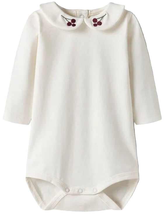 NAME IT Girls NBFBIRDY LS body - cloud dancer - 74
