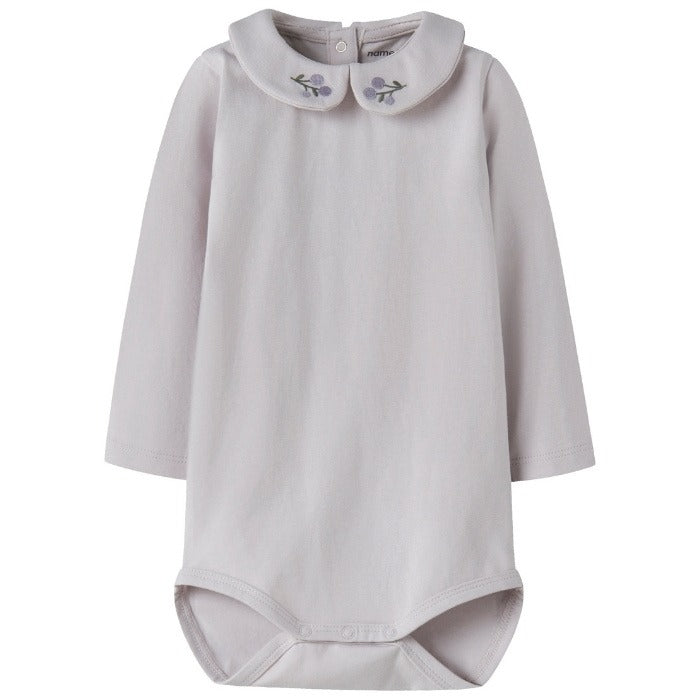 NAME IT Girls NBFBIRDY LS body - lilac marble - 74