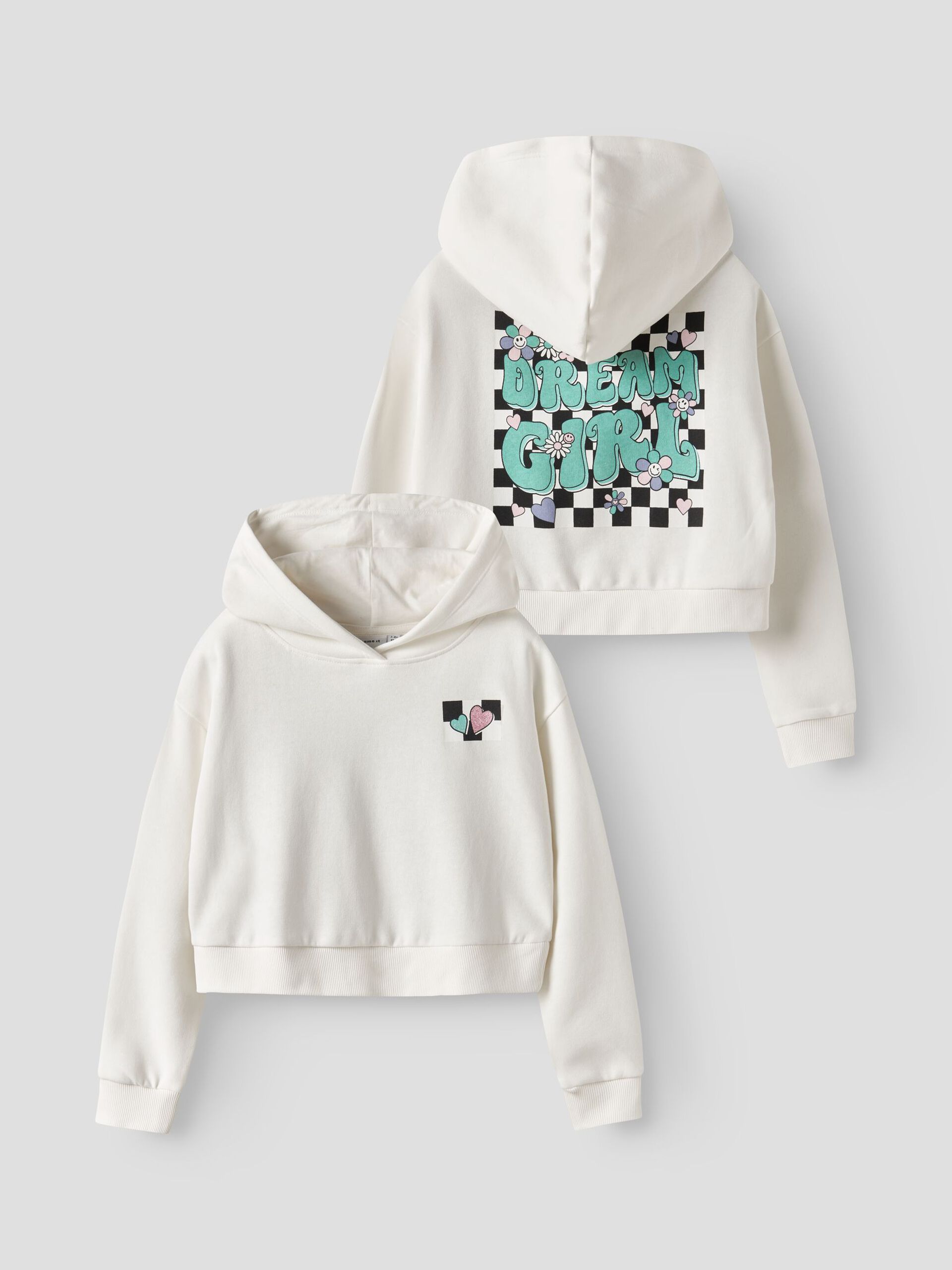 NAME IT Girls NKFTARA LS sweatshirt - cloud dancer - 158/164