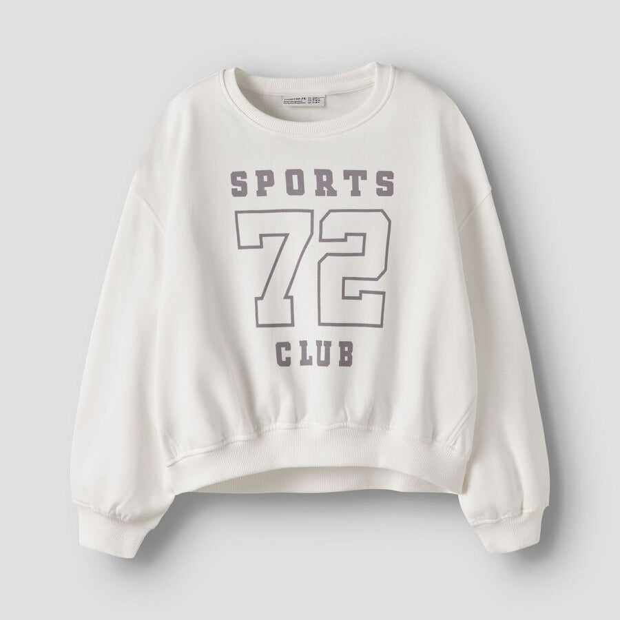 NAME IT Girls NKFTAYA LS sweatshirt - cloud dancer - 122/128