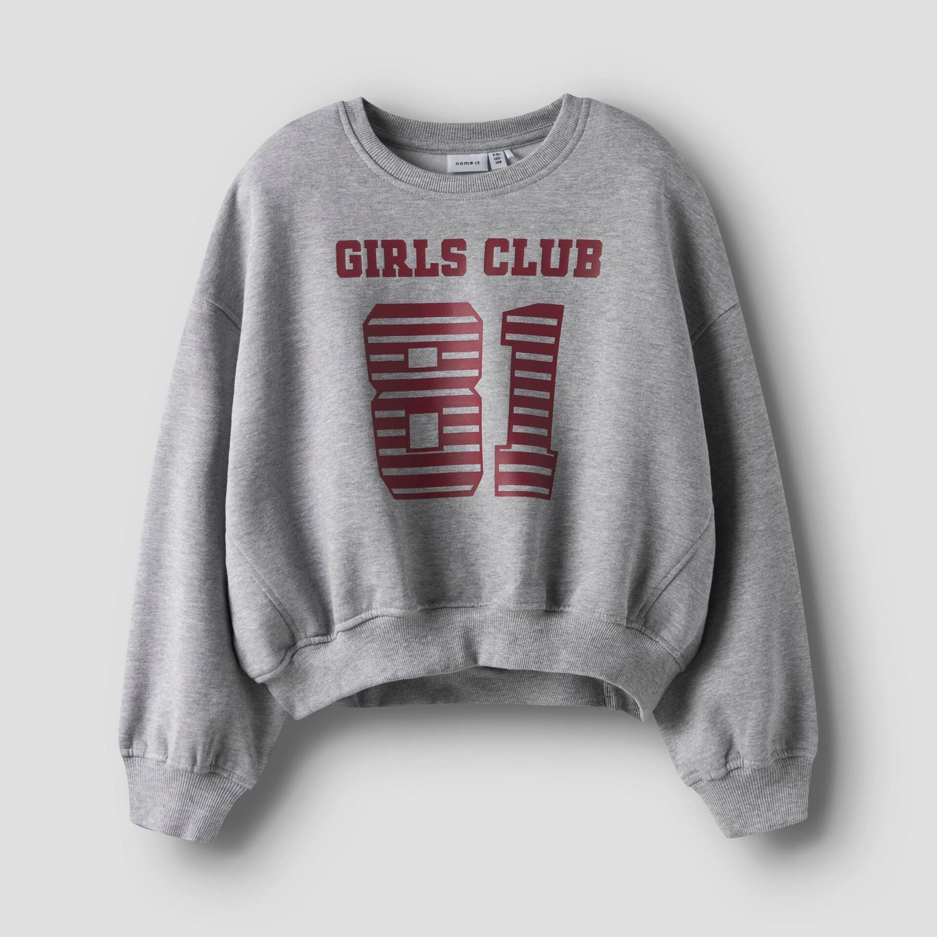 NAME IT Girls NKFTAYA LS sweatshirt - grey melange - 134/140