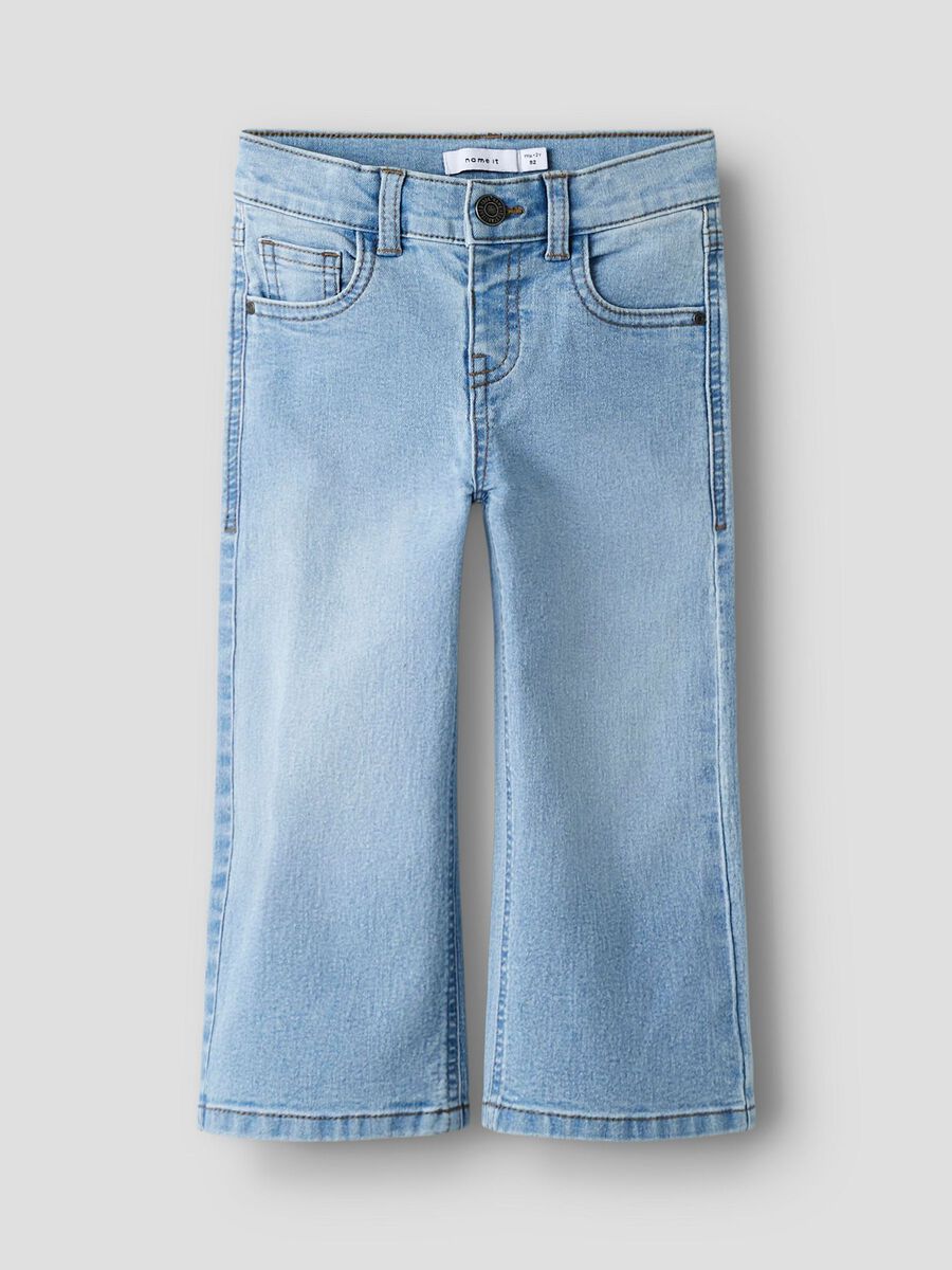 NAME IT Girls NMFROSE jeansbroek wijd - light blue - 92