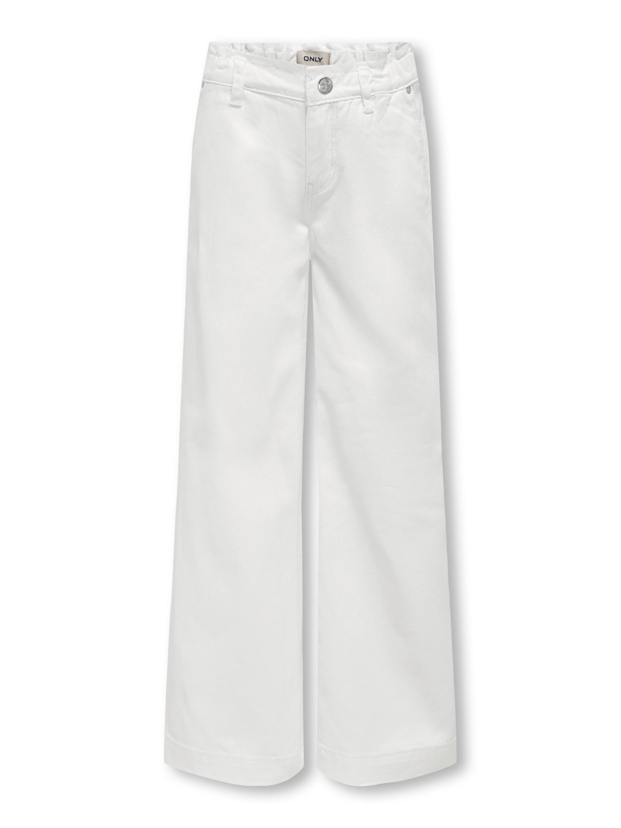 ONLY Girls KOGCOMET jeansbroek wijd - white - 152
