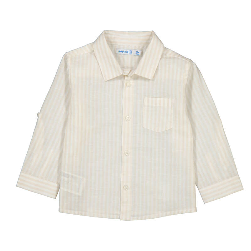 MAYORAL B LS linen shirt - hemp - 18M