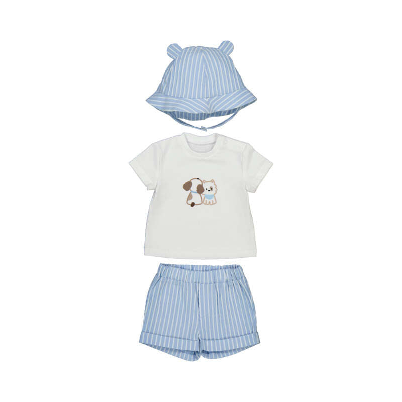 MAYORAL LAYETTE B short m/ hoedje - sky - 6/9