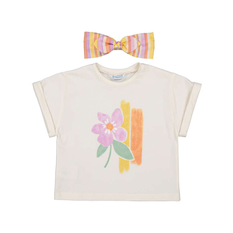 MAYORAL G band T-shirt - bone - 10