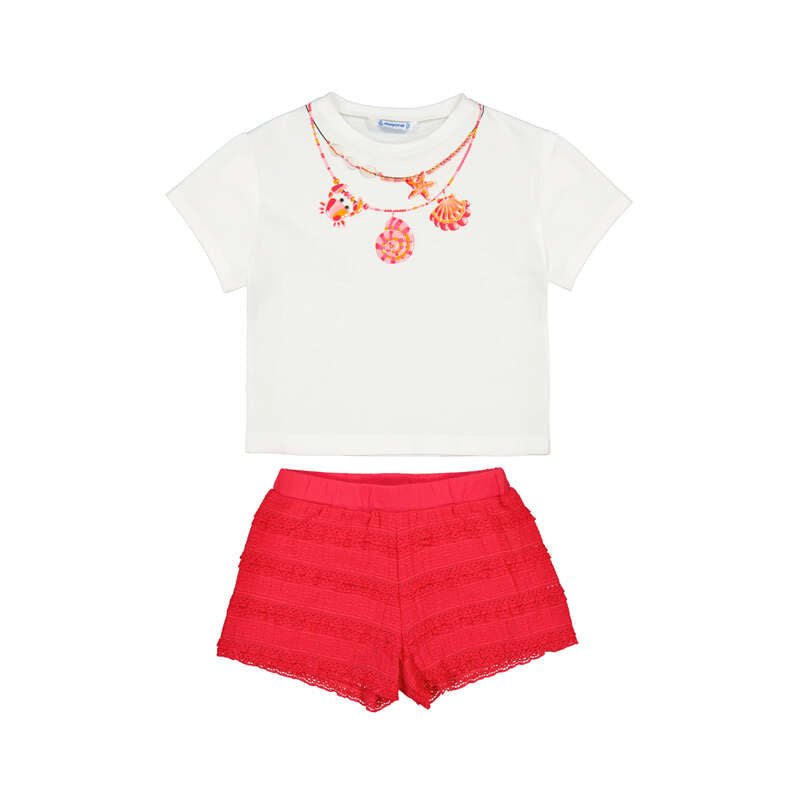 MAYORAL G knit short set - poppy - 5