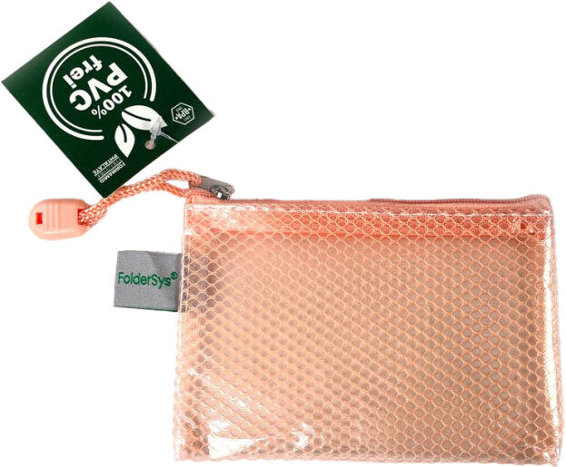 FOLDERSYS Opbergtas A7 m/rits - pasteloranje
