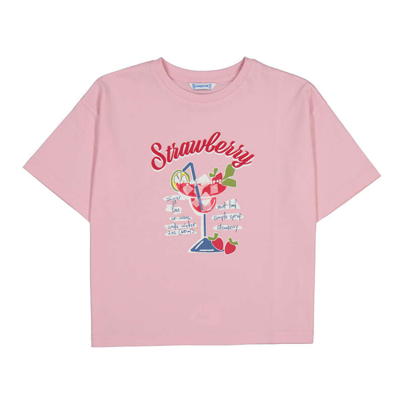 MAYORAL G printed T-shirt - blush - 10