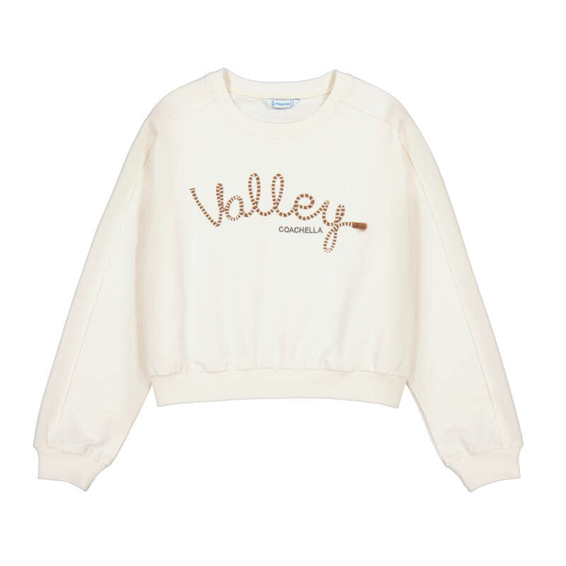 MAYORAL G fleece pullover - bone - 10
