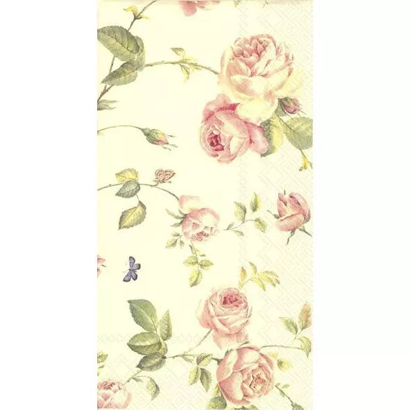 IHR servetten buffet 42x33cm - New rambling rose cream 3244211060
