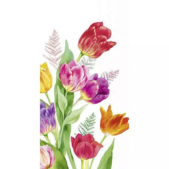 IHR servetten buffet 42x33cm - Bright tulips mix 1032100 3905311100
