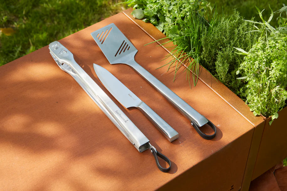 BARBECOOK Premium set m/spatel + chef mes + tang