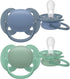 AVENT Fopspeen +6m soft blauw/groen