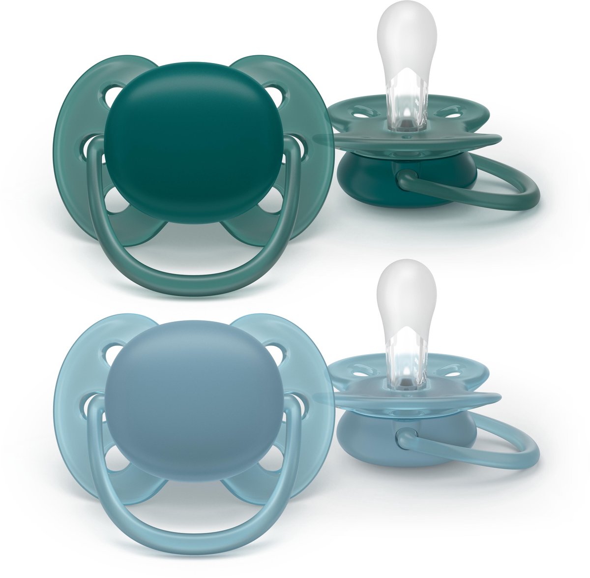 AVENT Fopspeen +18m soft blauw/groen
