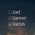 YETT Tegeltje - Lief Liever Liefst - goud/creme