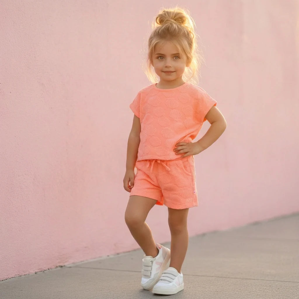 SOMEONE G Zora t-shirt - fluo coral - 140 ZORASG02G