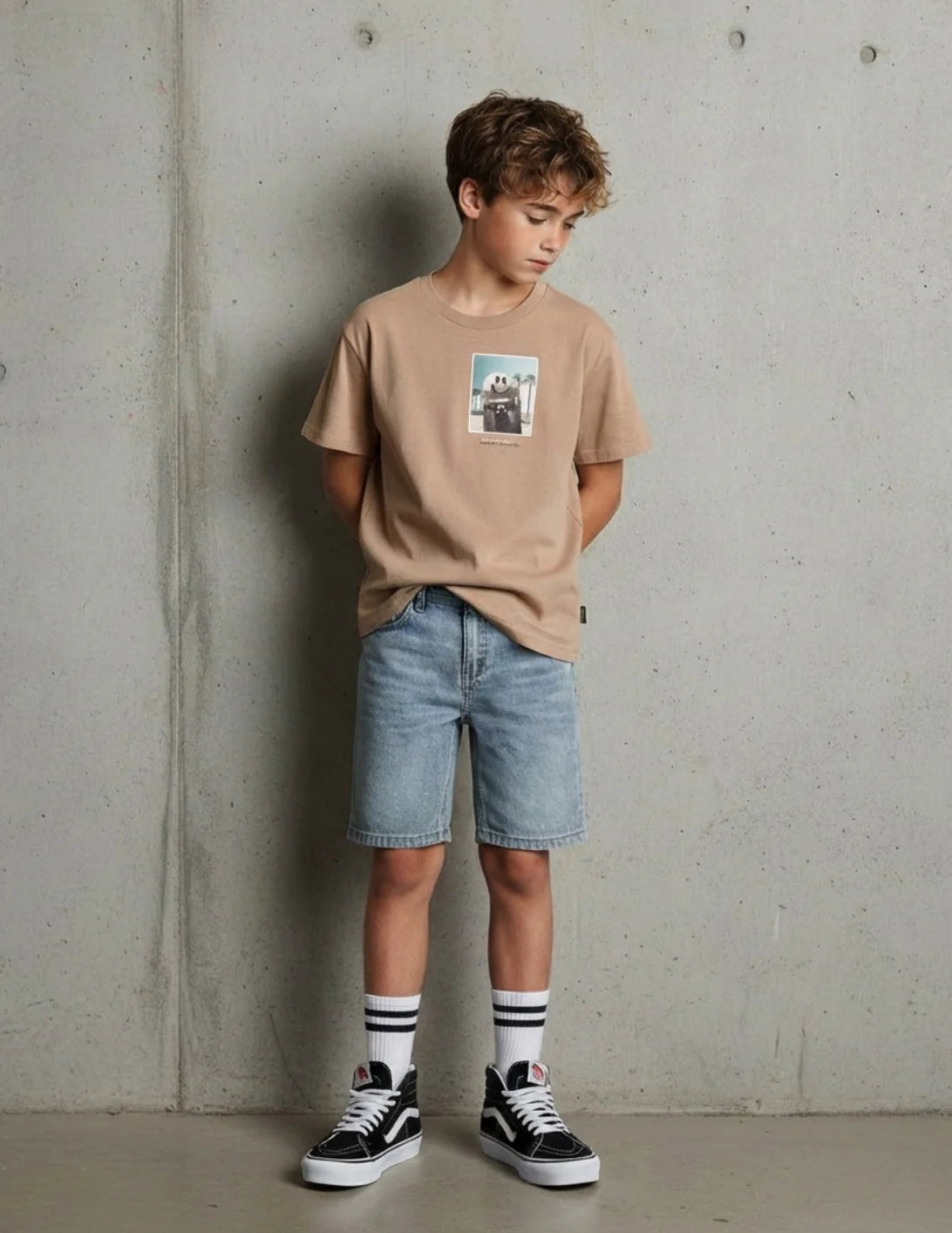 SOMEONE B Leon t-shirt - dark beige - 140 LEONB02E