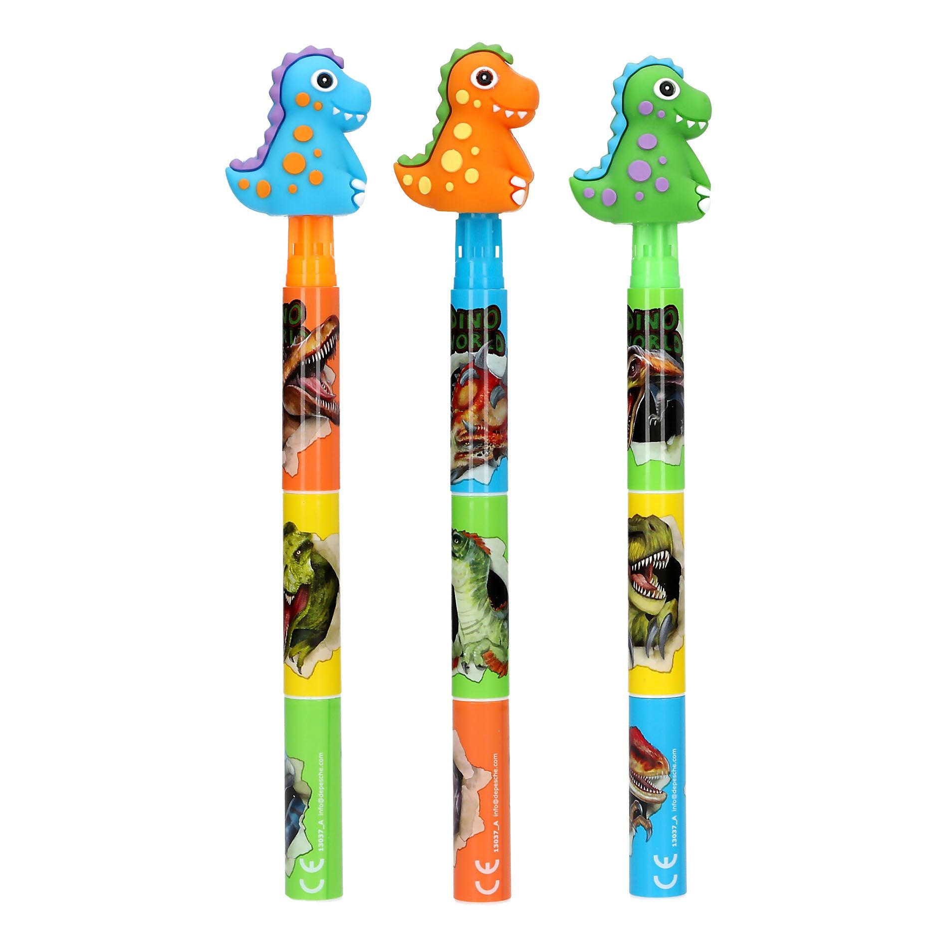 DINO WORLD Testmarker m/dino topper