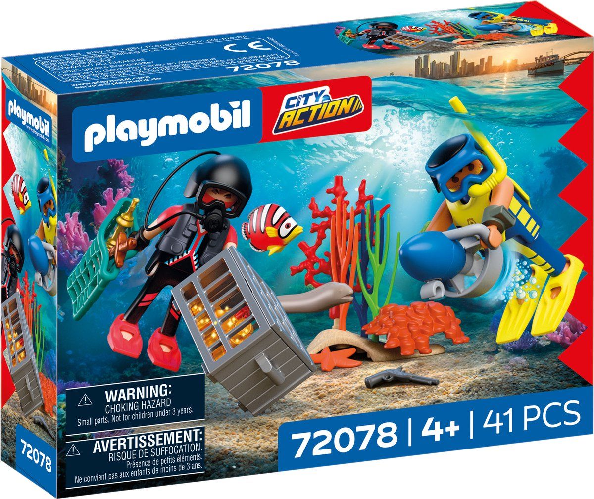 PLAYMOBIL 72078 - politieduiker met schat