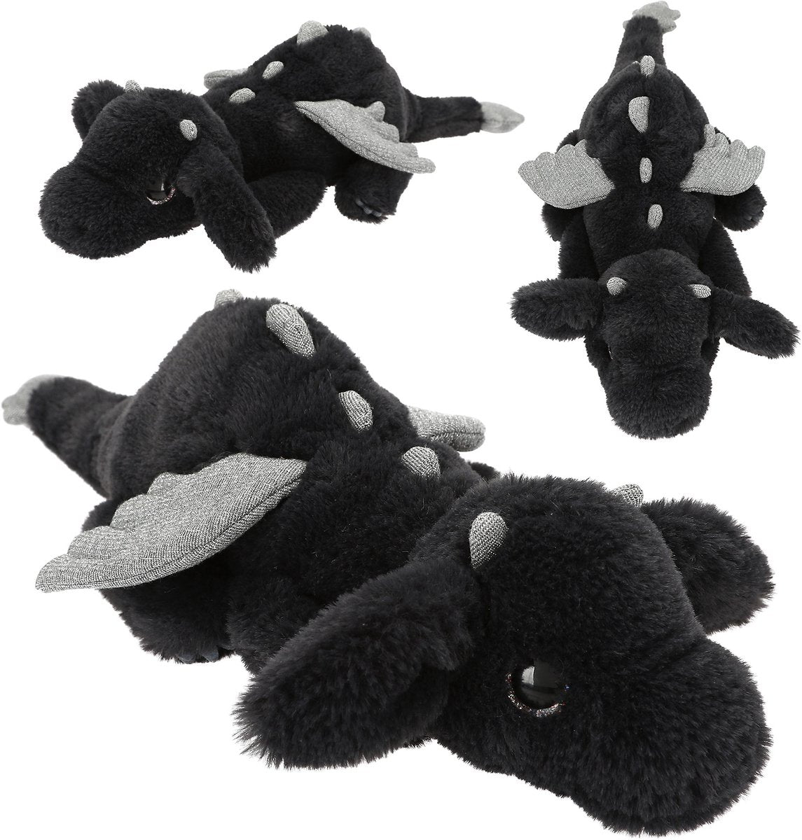 SNUKIS Knuffel draak - zwart
