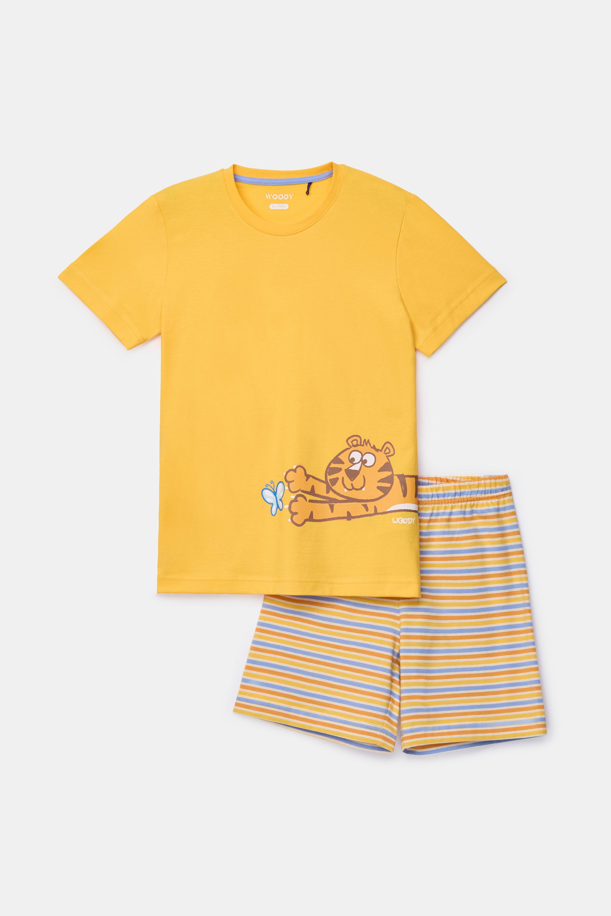 WOODY Jongens pyjama - geel - 6j.