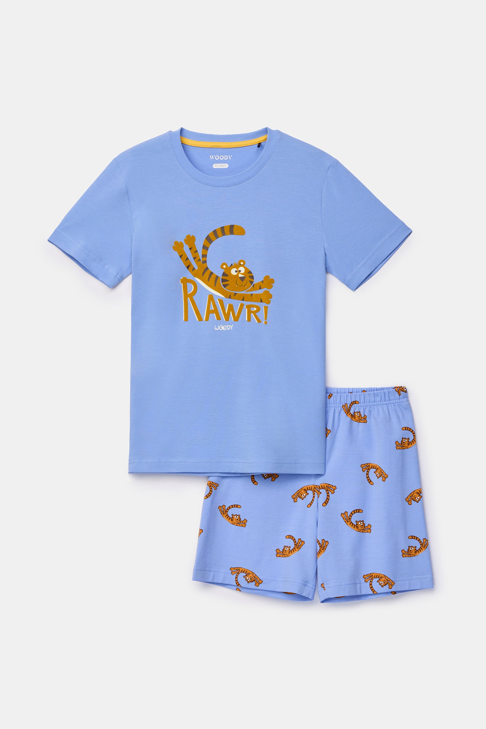 WOODY Jongens pyjama - blauw - 18m