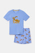WOODY Jongens pyjama - blauw - 8j.