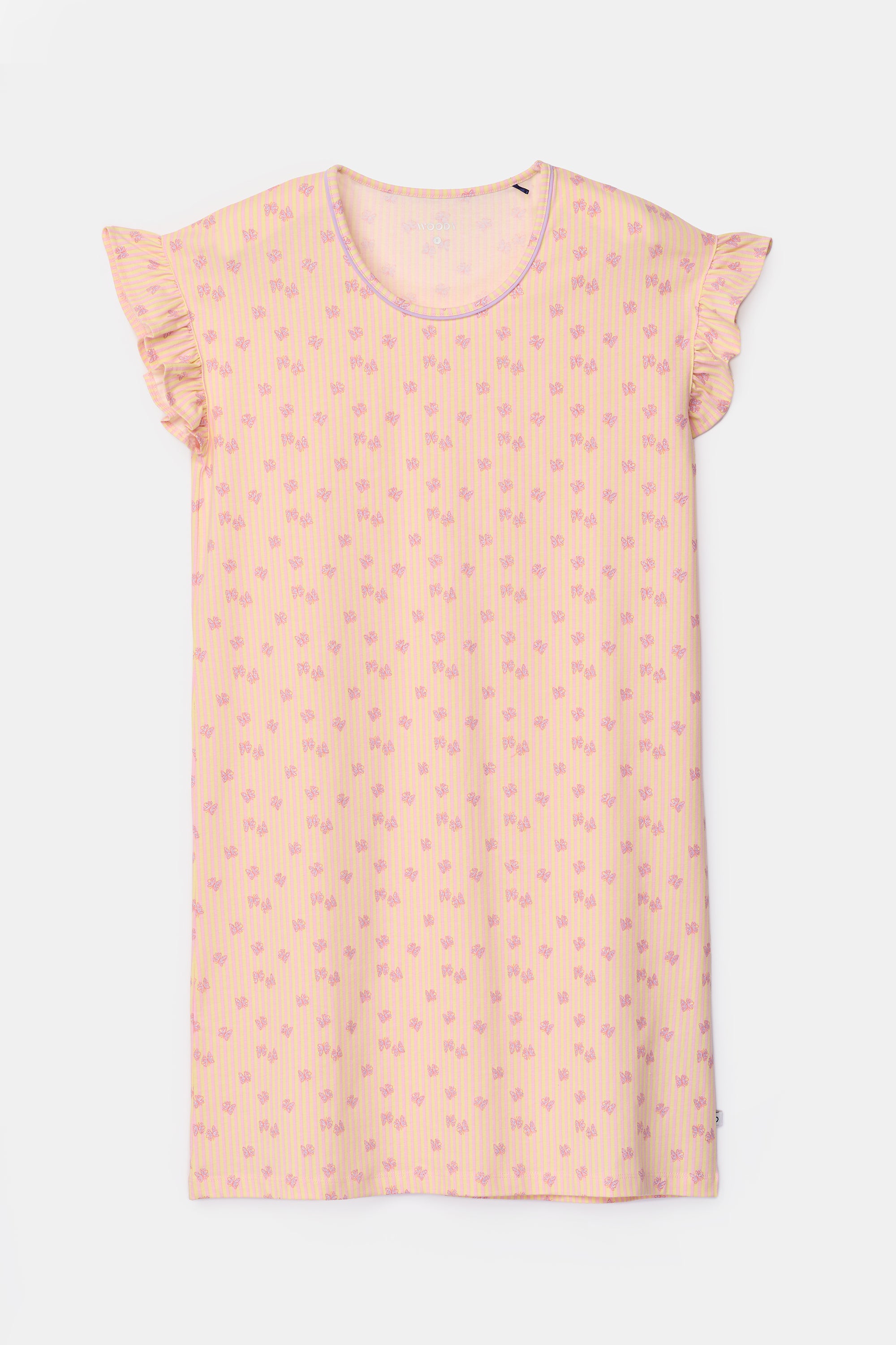 WOODY Dames slaapkleedje - vlinder print - XL