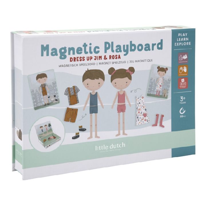 LITTLE DUTCH Jim & Rosa magnetisch speelbord