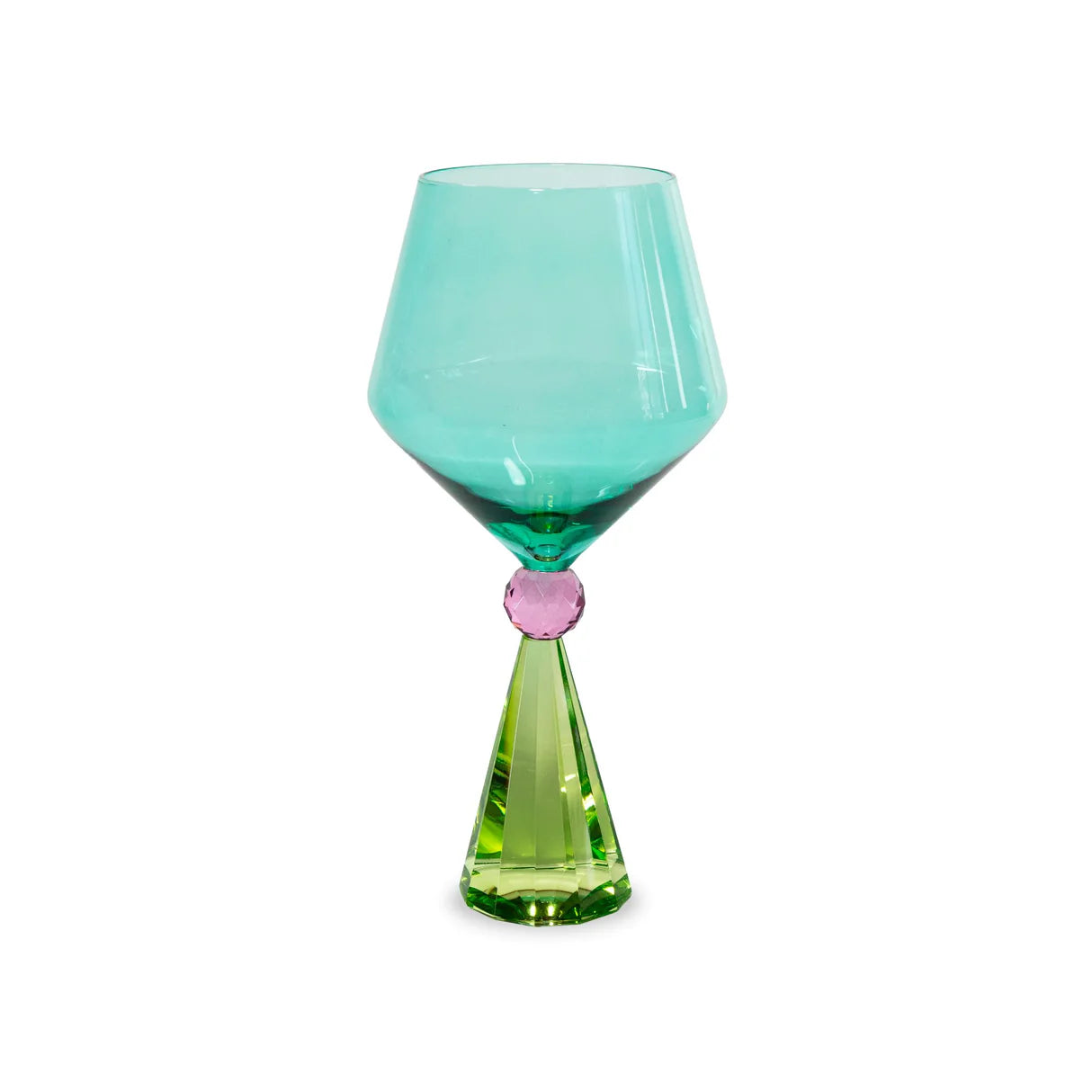 WD Gin & Tonic glas diamand-effect base - green/l.blue
