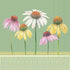 IHR Servetten 33x33cm - pastel flowers green  4100401420