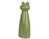 Decofiguur kikker porselein - 6,5x5,5x17,7cm - groen