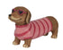 Figuur hond teckel met trui - 40,5x11,5x21,5cm - bruin/ multi