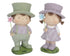 Deco figuur jongen of meisje staand - 8x9x16,5cm - ass. (prijs per stuk)