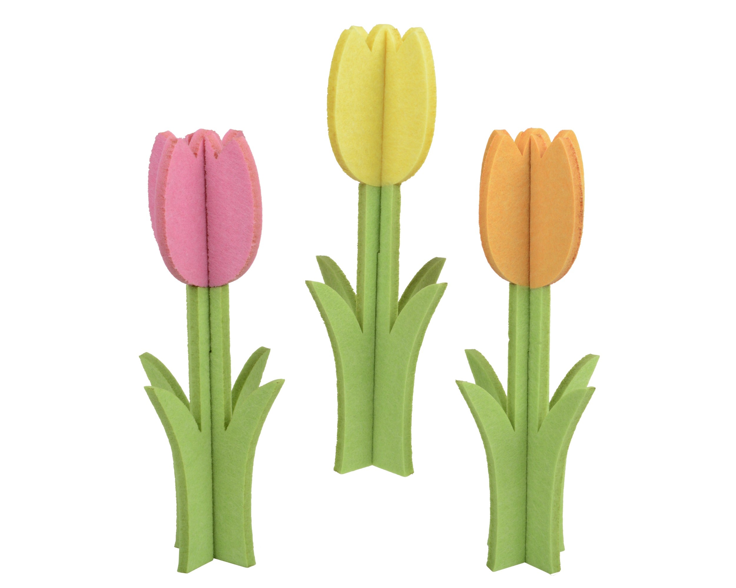 Tulp vilt 13,5x40cm - ass. (prijs per stuk)