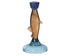 Kandelaar vis glas - 10,5x21cm - blauw/ oranje