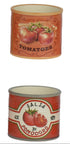 Bloempot dolomiet blik tomaten - M 9,8x8,6cm - rood ass. (prijs per stuk)
