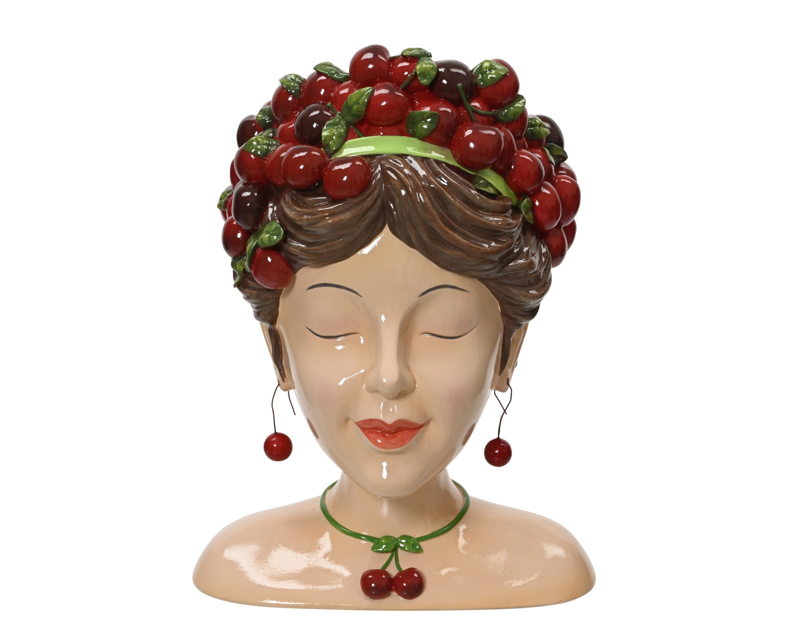 Vaas vrouw - 14x12x17cm - rood
