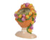 Vaas vrouw - 21x18,5x29cm - oranje/ paars