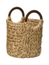 Mand m/ houten handvaten - S 22x31cm - naturel
