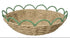 Mand papier - L 42x13cm - naturel/ groen